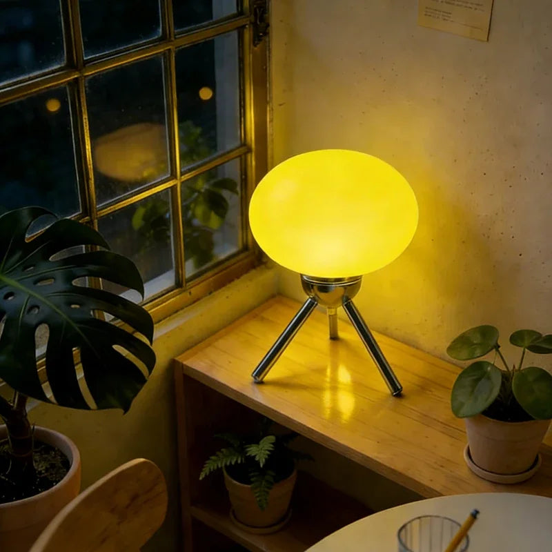 Bauhaus Nordic Style Glass Mushroom Light RGB w/remote