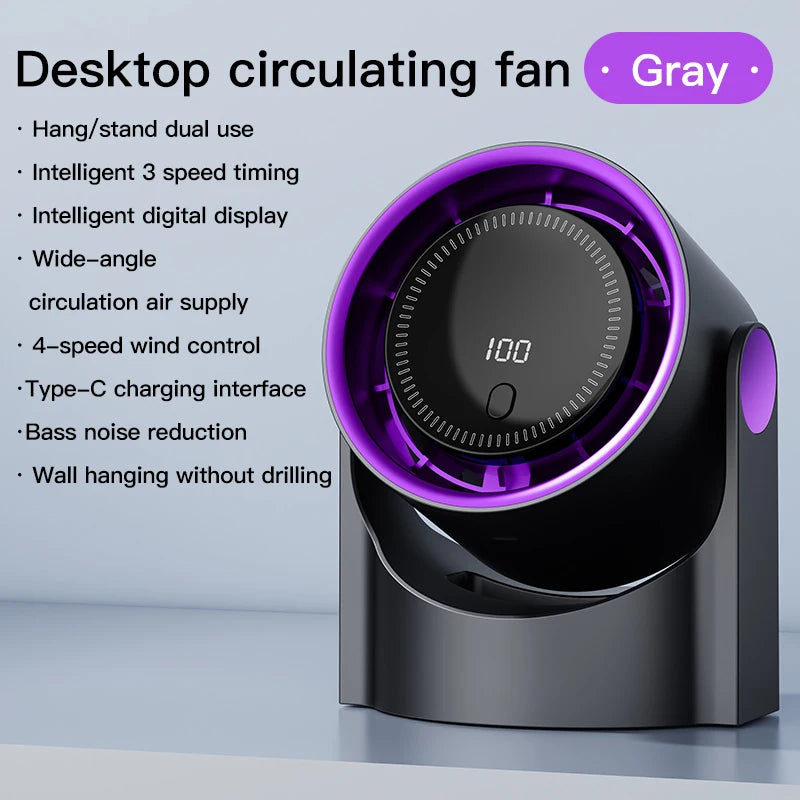 LCD desk fan personal & portable